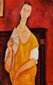 Lunia Czechowska con ventaglio, cm. 100 x 65, Musée du Petit Palais, Parigi.